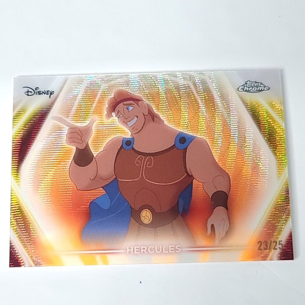 Hercules 2026 Topps Disney Neon Etch Orange Shimmer CNE 23/25